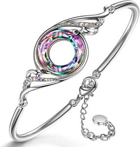 JOYFFO Bracelet à glissière réglable Rise Ashes <span class=keywords><strong>Phoenix</strong></span> Made cristaux autrichiens Cadeau d'anniversaire pour femme Bracelets à maillons de chaîne à la mode - Product Image 5