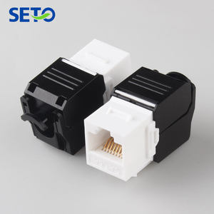 Poluar <span class=keywords><strong>Cat6</strong></span> <span class=keywords><strong>RJ45</strong></span> Bảng điều khiển gắn kết UTP Coupler mô-đun màu đen trắng PC vật liệu bụi bằng chứng truyền dữ liệu <span class=keywords><strong>Keystone</strong></span> <span class=keywords><strong>jack</strong></span> - Product Image 4