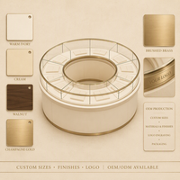 Vitrine de Luxe pour Bijoux en Verre Trempé avec Cadre en Acier Inoxydable, Éclairage LED, Design Écologique, Durable et Recyclable pour la Vente au Détail