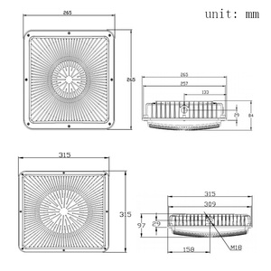 Projecteur LED de Canopée Fiable et Étanche IP65 (100-120W) pour Stations-Service, Entrepôts et Usage Résidentiel – Garantie 5 Ans – Puissance 100W et 120W – Lumière Intense - Product Image 6