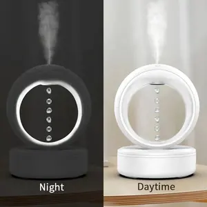 680ML Ring Anti-gravity Water Droplet Air Humidifier Anti Gravity Essential Oil Diffuser Ultrasonic Fine Mist LED Air Humidifier