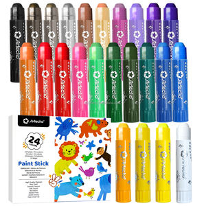Ensemble de 24 crayons de peinture <span class=keywords><strong>gouache</strong></span> solides Artecho, lavables, non toxiques, <span class=keywords><strong>pastel</strong></span> soyeux, ensemble de coloration, crayons de peinture doux - Product Image 2