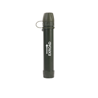 Kit de paille de filtre à eau en carbone Exroad pour l'escalade et la randonnée pour la survie Paille de filtre à eau