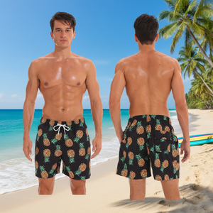 Shorts de bain de <span class=keywords><strong>luxe</strong></span> pour hommes, personnalisables avec logo, séchage rapide, écologiques, tissés, pour la plage et l'été, avec doublure en maille, décontractés, mi-longueur, 100% coton - Product Image 1