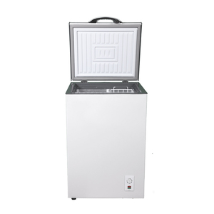Congélateur <span class=keywords><strong>coffre</strong></span> blanc compact <span class=keywords><strong>100L</strong></span> à congélation rapide, électrique, usage commercial, pour hôtel, avec porte battante et verrouillage lumineux - Product Image 3