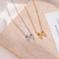 Collar con Colgante de Acero Inoxidable, Simple, Moderno y Exquisito, Chapado en Oro de 18k, Personalizable, Joyería Fina de Alta Calidad