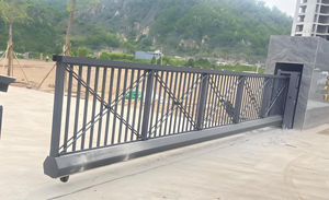 Porte <span class=keywords><strong>sectionnelle</strong></span> pliante électrique en alliage d'aluminium de bonne qualité, porte coulissante rétractable pour allée - Product Image 5