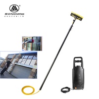 Outils de nettoyage professionnels pour vitres à grande portée en fibre de carbone pour le nettoyage des fenêtres et des panneaux solaires, extensions de 20, 30 et 40 pieds