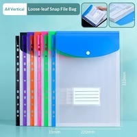 Carpeta Oficial A4 Transparente Impermeable de PP para Documentos, Fabricada en China, Modelo de Carpeta para Documentos de Hojas Sueltas