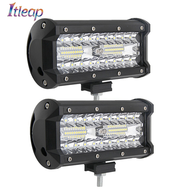 W233 120W LED Work Light Bar 13200LM Road Pod with Spot & Flood Combo Beam for 12V 24V Pickup Truck Boat UTV 4x4 ATV