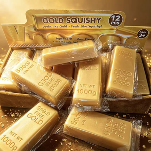 Jouet Squishy Barre d'Or 1000g, Simulation de Barre d'Or à Remontée Lente, Parfumée - Product Image 6