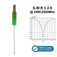 Antenne WiFi omnidirectionnelle interne à gain élevé 2,4 GHz avec connecteur MHF1 pour module sans fil IoT, câble de 145 mm