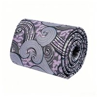 Kain Poplin Golden African Wax, 100% Katun, Tekstil Ankara Paisley Motif Spiral Ungu 6 Yard Grosir untuk Toko Jahit