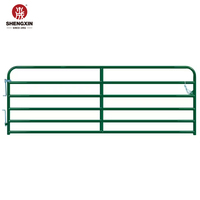 Puerta Retráctil de Acero de 10 Pies para Ganado, Diseño Plano, para Cercas de Campo, Entrada de Vehículos