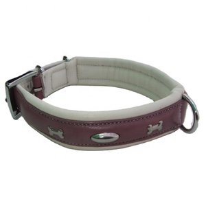 Collier de chien en cuir véritable de luxe os rembourré doux matériel en acier massif écologique harnais durable personnalisé - Product Image 1