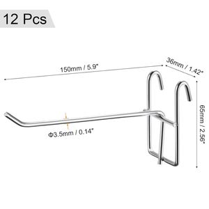 Shops Usage Metal Peg Board Display Single Straight <b>Hook</b> Set for Pegboard - Product Image 2