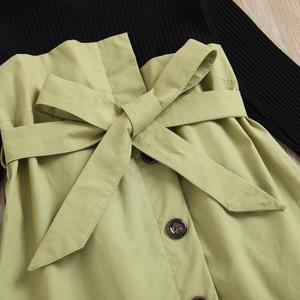 Conjunto de Ropa Infantil de Primavera en Oferta, Estilo Americano, Vestido de Algodón para Niñas con Cinturón, Falda de Princesa para Niñas - Product Image 4