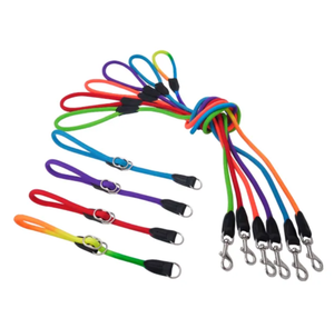 Fabricante de Taiwán, logotipo personalizado, liberación rápida, moda sólida, nailon, cuerda redonda, correa para perro con cuero Pu - Product Image 4