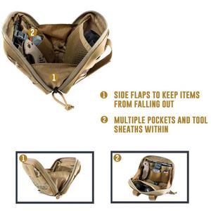 Large Admin Utility Tool Pouch Tactical Molle <b>Accessories</b> Waist Belt Pouch Bag Multi-Purpose Made of Durable Polyester Nylon - Product Image 5