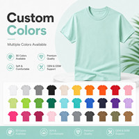 T-shirt Jeunesse à Manches Courtes en Coton Tricoté Doux de Qualité Supérieure, 100% Coton, Couleurs Unies, Logo Personnalisé, Multicolore, Impression par Transfert Thermique Rapide, Vente en Gros