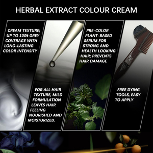 OEM Kit per il colore dei capelli uso domestico colorante per capelli ingrediente <span class=keywords><strong>permanente</strong></span> a base di erbe uso domestico crema per capelli di colori biondi naturali - Product Image 5