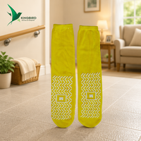 Chaussettes antidérapantes jetables tricotées unisexe de haute qualité, style décontracté, motif à pois avec logo, vente en gros