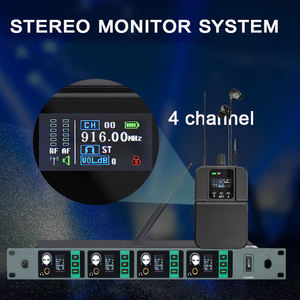 Système de monitoring intra-auriculaire professionnel XTUGA S4 pour enregistrement en direct sur scène, 4 canaux, microphone <span class=keywords><strong>sans</strong></span> <span class=keywords><strong>fil</strong></span> stéréo UHF à <span class=keywords><strong>ruban</strong></span> - Product Image 5