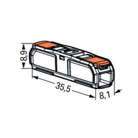 Connecteur Rapide Électrique Véritable Wago pour Éclairage LED, Bloc Terminal de Puissance 2 Broches 221-2411 221-2401