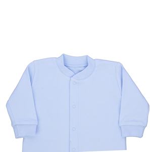 Conjunto de mameluco de bebé azul de lujo moderno personalizado de manga larga 100% tela de punto de algodón para Primavera al por mayor para bebés - Product Image 6