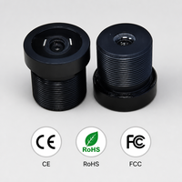 Objectif Fisheye 2,1 mm M12 2 mégapixels pour caméra CCTV avec capteur 1/3 pouce D/H/V 140 °   * 120 °   * 90 °   Objectif d'appareil photo fisheye