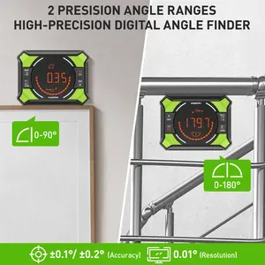 डिजिटल एंगल गेज के साथ हुएवार ए2एल लेजर स्तर, 3-इन-1 इलेक्ट्रॉनिक कोण फाइंडर प्रोट्रैक्टर इंस्पेक्टरर - Product Image 5