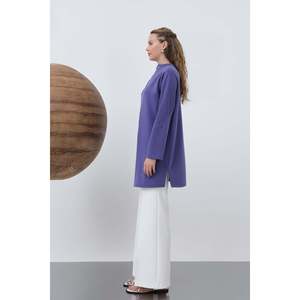 Túnica Morada con Capucha para Mujer Puane, con Detalle de Cremallera Frontal, Tela Suave para Uso Diario Informal y Deportivo - Product Image 2