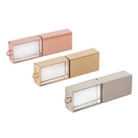 Glazen Usb Geheugen Flash Pen Drive Custom Fotografie Valentijn Cadeau Elegante Doos