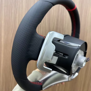 Volante de cuero para <span class=keywords><strong>Mercedes</strong></span> Benz W205 Compatible con modelos W212 W463 W222 C180 C200 C250 C300 C43 C63 AMG - Product Image 4