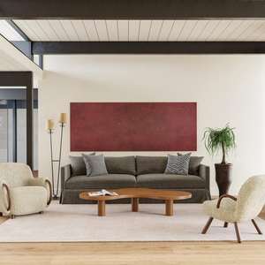 Tapis décoratif minimaliste contemporain pour salon et chambre, en mélange de laine haute et basse densité, tissé à la main, moderne et texturé, pour la maison, couleur Tan - Product Image 3