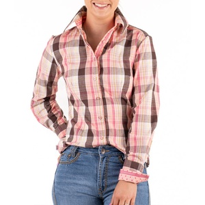 <span class=keywords><strong>Camicia</strong></span> a <span class=keywords><strong>quadri</strong></span> a maniche lunghe da <span class=keywords><strong>donna</strong></span> <span class=keywords><strong>camicia</strong></span> da lavoro in lino 100% con Logo aderente a maniche lunghe <span class=keywords><strong>camicia</strong></span> in lino Western arena - Product Image 6