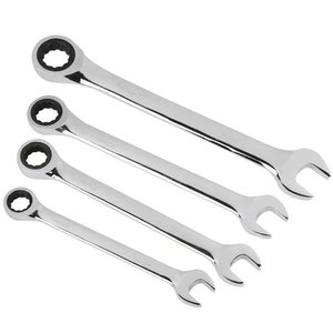 Fixed Head 6-32mm Metric <strong>Ratchet</strong> Spanner 6-32mm Ratcheting <strong>Wrench</strong> Repair Hand Tool Chrome Vanadium Steel - Product Image 1