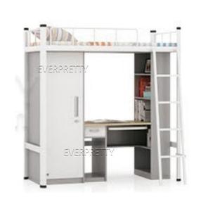 Litera Alta de Metal con Sistema de Casilleros y Escritorio, Muebles para Albergue Juvenil o Dormitorio - Product Image 6