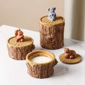 Vente en gros de bougies artisanales créatives pour souche d'écureuil d'aromathérapie <span class=keywords><strong>cire</strong></span> de soja biodégradable personnalisation pour la Saint-Valentin Diwali - Product Image 5