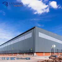 Nave Industrial/Almacén de Acero de Gran Envergadura con Diseño Personalizado y Moderno, Construcción con Panel Sándwich Resistente, Fácil Instalación