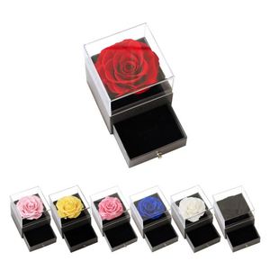 Collar de Flores Romántico con Rosa Eterna para el Día de San Valentín 2026, con Caja de Acrílico para Mujer - Product Image 1