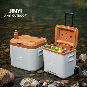 Insulated box, refrigerated box, car ice cooler, cold storage and fresh-keeping box, outdoor <b>camping</b> portable <b>trolley</b> case - Product Image 6