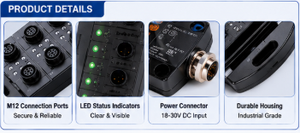 IFM IO-Link โมดูลกล่องจำหน่ายอุตสาหกรรมสำหรับระบบอัตโนมัติ PLC - Product Image 5