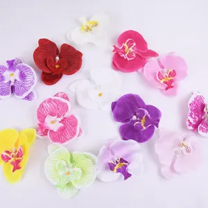 Fleur en Soie en Gros, <span class=keywords><strong>100</strong></span> pièces/opp, Tête de Fleur Artificielle Phalaenopsis Papillon de 9 cm, Décoration Maison et Mariage - Product Image 1