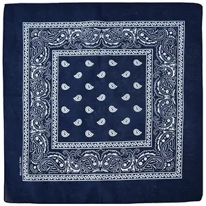 Custom Double Sided Paisley Bandana Scarf High Quality Cotton Polyester Large Brightly Colored Handkerchief Head Wrap