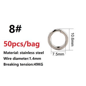 Cina Diskon Besar Baja Nirkarat Memancing Split O Cincin Datar Memancing Putar Simpul Umpan Ganda <span class=keywords><strong>Loop</strong></span> Cepat Memancing Cincin - Product Image 6