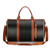Bolsa de Viaje Convertible 2 en 1 de Cuero PU con Compartimento para Zapatos y Múltiples Bolsillos para Viajes de Negocios, Fin de Semana, Gimnasio y Estadías Cortas