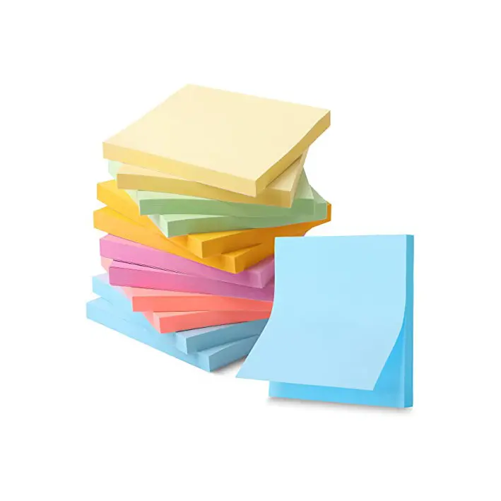 View larger image Add to Compare Share Bulk Colored Self-Stick Note Pads Custom Easy to Post Sticky Notes for Study Work