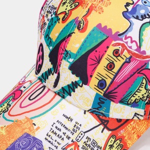 Casquette de baseball sportive à 6 panneaux avec impression <span class=keywords><strong>graffiti</strong></span>, nouvelle conception, imperméable, pare-soleil, visière incurvée, structurée - Product Image 5