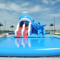 Parc aquatique gonflable en PVC commercial bon marché avec piscine parc flottant d'eau gonflable pour enfants à vendre